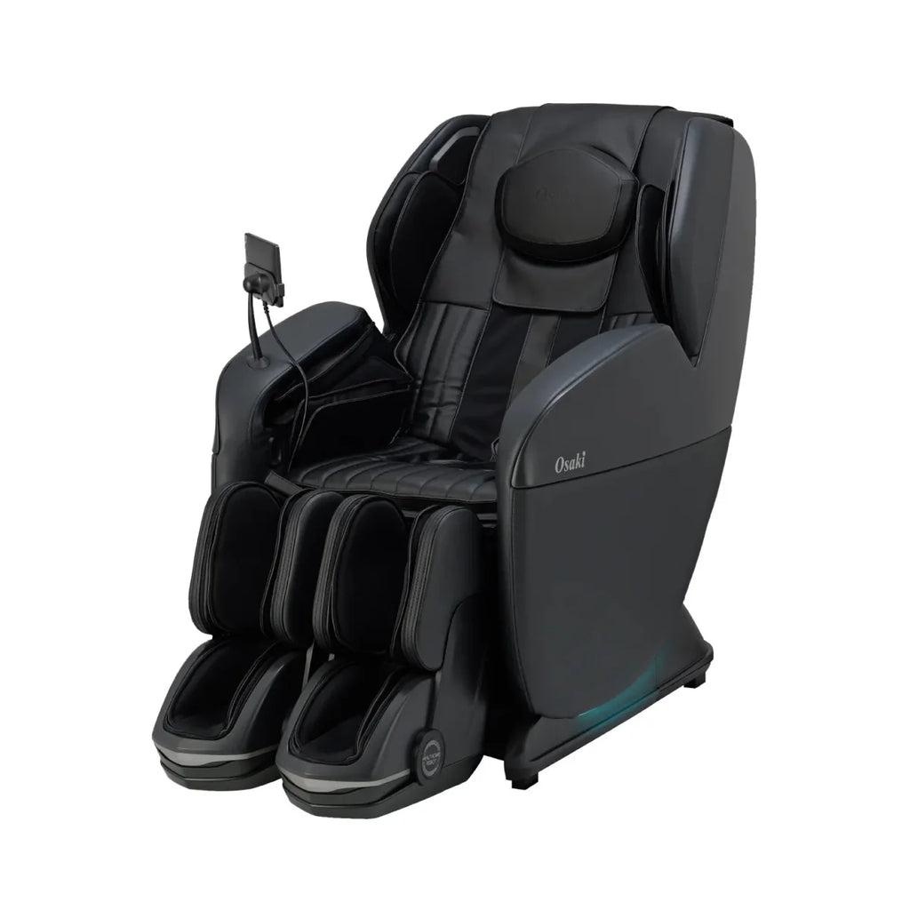 Osaki AI 4D Yoga Flex Massage Chair Black | Luxury Full Body Massage Chair with 4D Flex Mechanism, AI Health Detection, Air Walking Technology, SL Track, and Lumbar Heating | Titan Chair