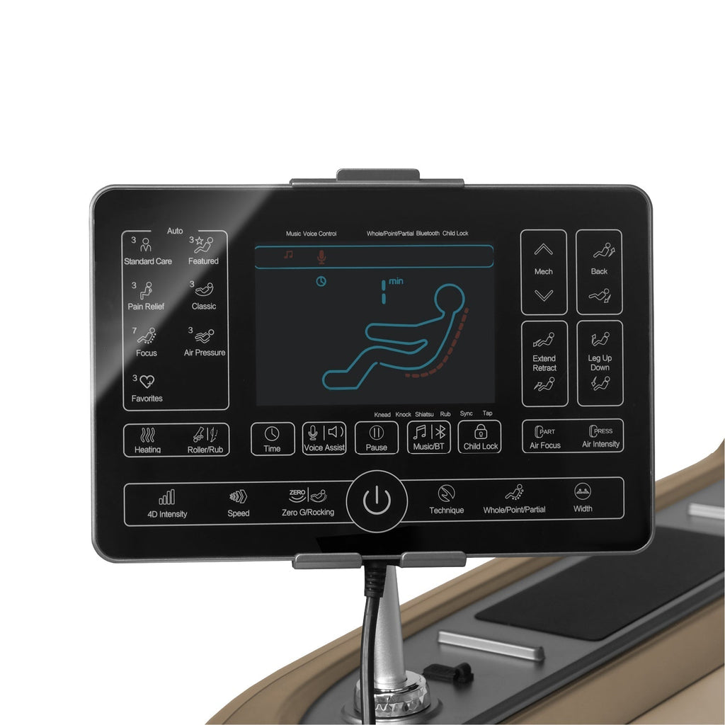 Osaki 4D Achilles Touchscreen and Calf Kneading Assembly Detail
