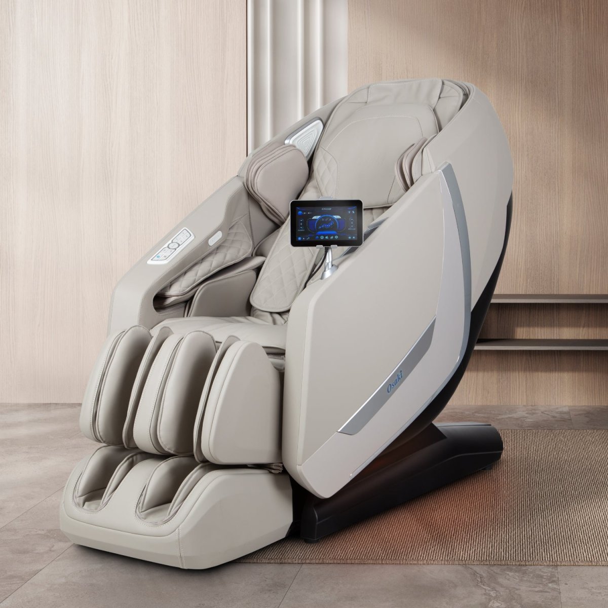 Osaki 5D+4D Kairos Duo Massage Chair Black | Premium Full Body Massage Chair with Dual 5D+4D Massage System, Smart Pressure Sensors, SL Track, Calf Kneading, and Heating Therapy | Titan Chair