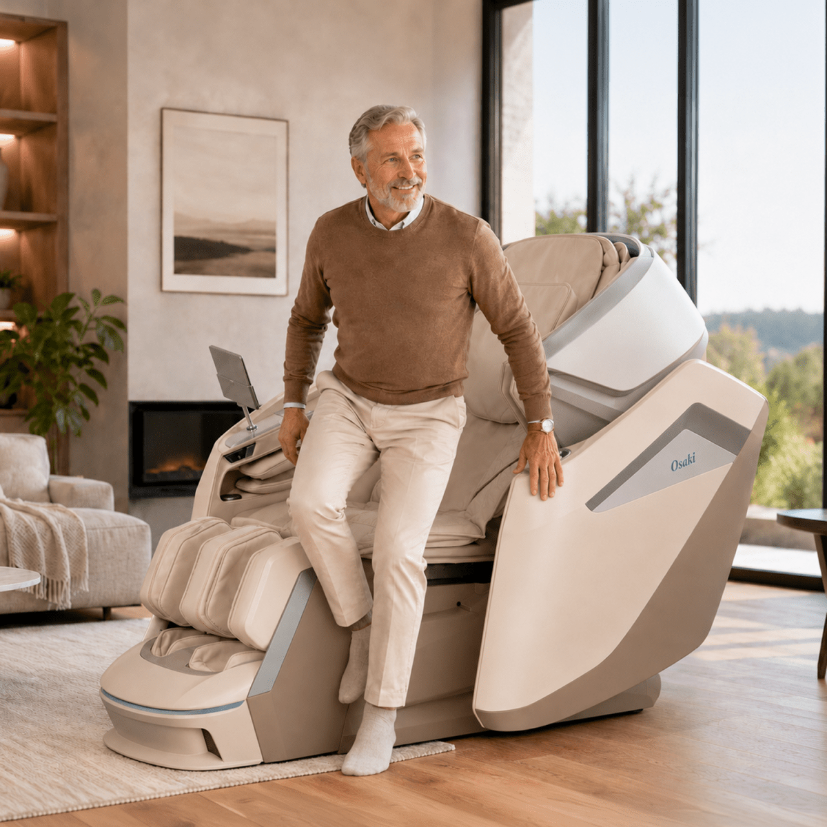 Osaki AI Apex 5D+4D Duo Massage Chair Black | Premium Full Body Massage Chair with AI Health Detection, Dual 5D+4D Massage System, SL Track, Triple Heating Zone, and Zero Gravity | Titan Chair
