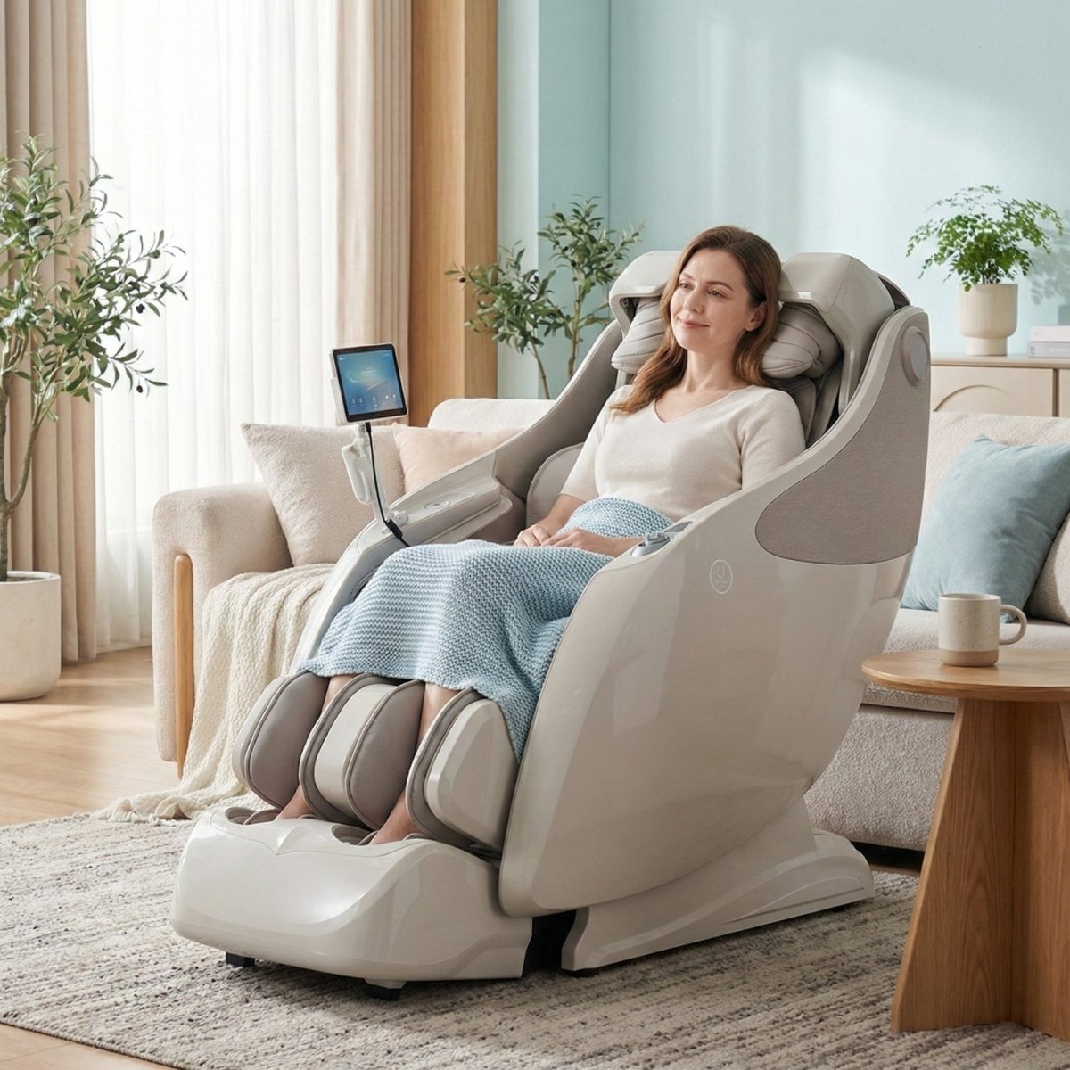 Person relaxing in the Osaki OP-4D Master Massage Chair