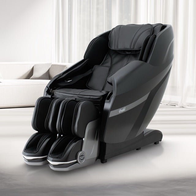 Osaki AI Solo Flex 4D Massage Chair Black | Full Body Zero Gravity Massage Chair with 4D Massage, Foot Rollers, SL-Track, and AI Wellness Programs | Titan Chair