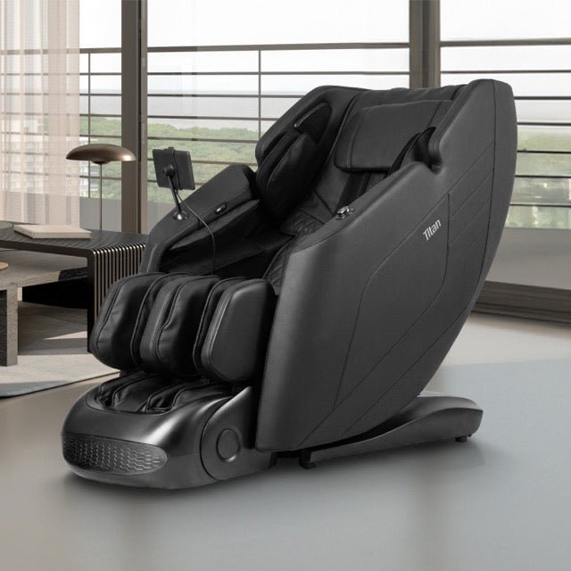 Titan Ignite Sync Massage Chair Black | Full Body Zero Gravity Massage Chair with SL Track and Foot Rollers | Titan Chair