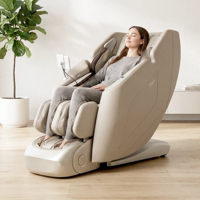 Titan Ignite Sync Massage Chair Black | Full Body Zero Gravity Massage Chair with SL Track and Foot Rollers | Titan Chair